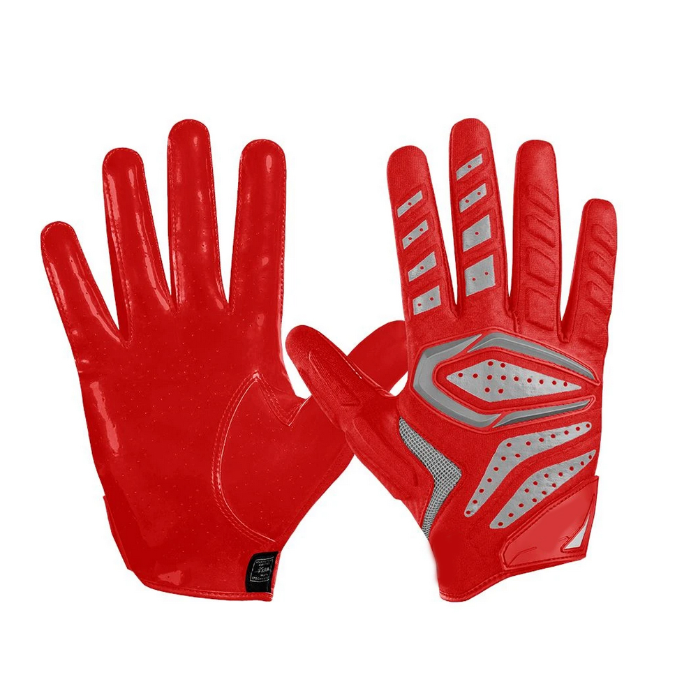 Padded football receiver gloves perforated mesh receiver gloves adult