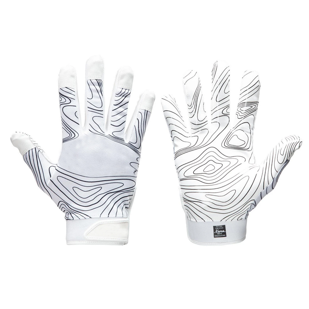 Silicone palm football receiver gloves white football gloves