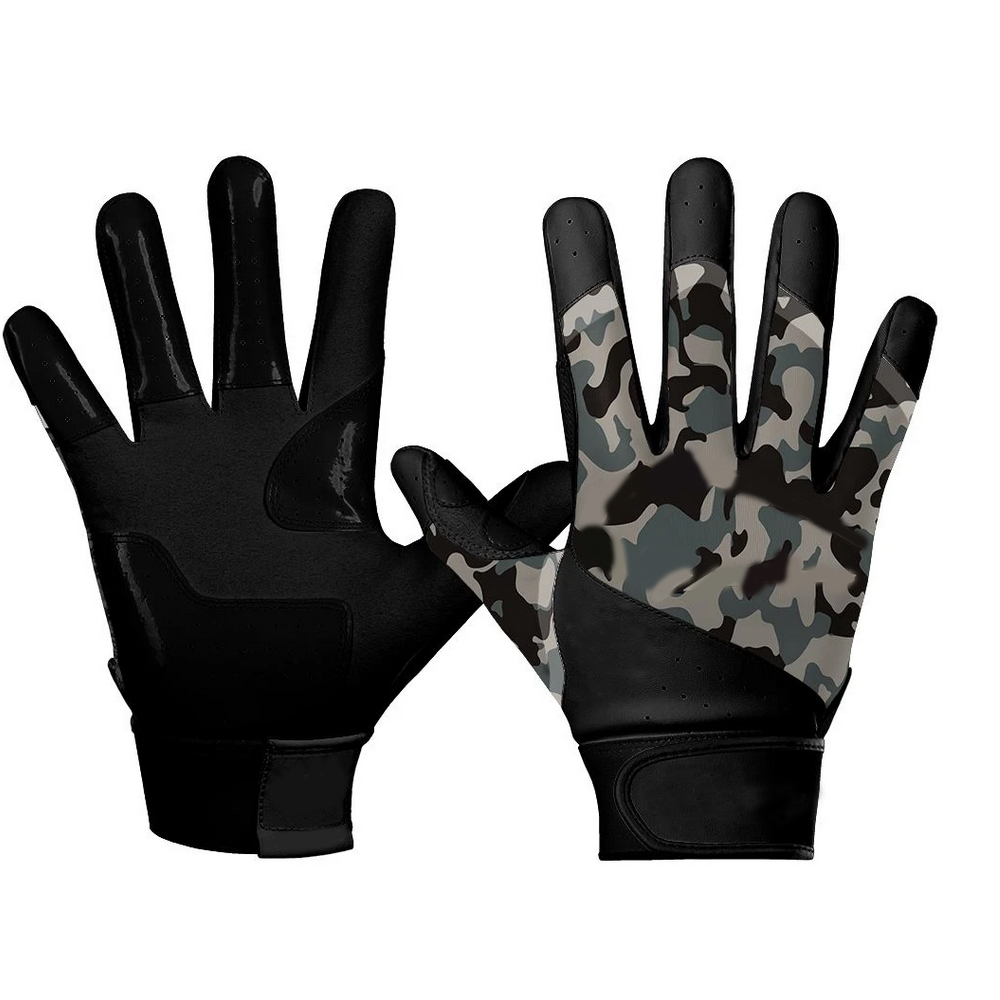 Youth football gloves camo football receiver gloves sticky grip