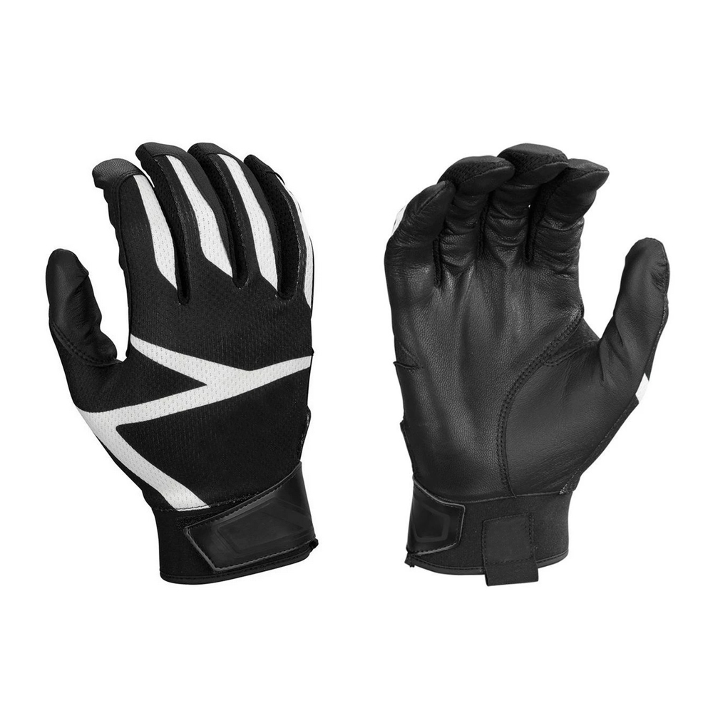 Black batting gloves goat leather palm men's batting gloves