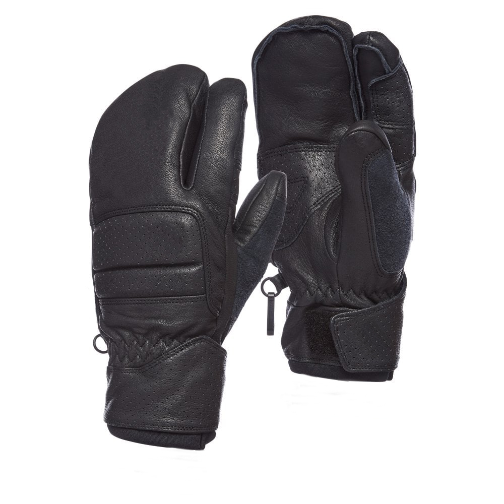 High quality full goat leather three-finger fashion ski gloves waterproof winter outdoor sports ski 