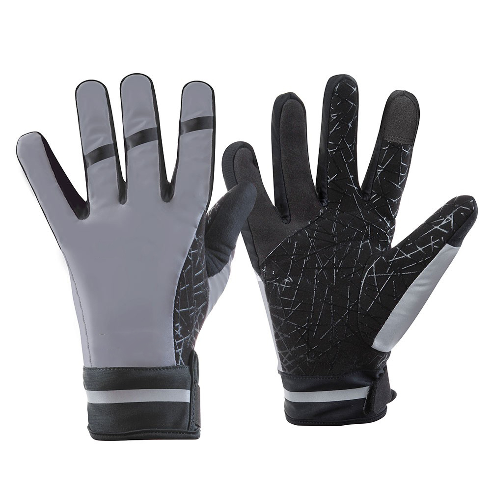 reflective material waterproof silicone web grip&pad durable riding gloves
