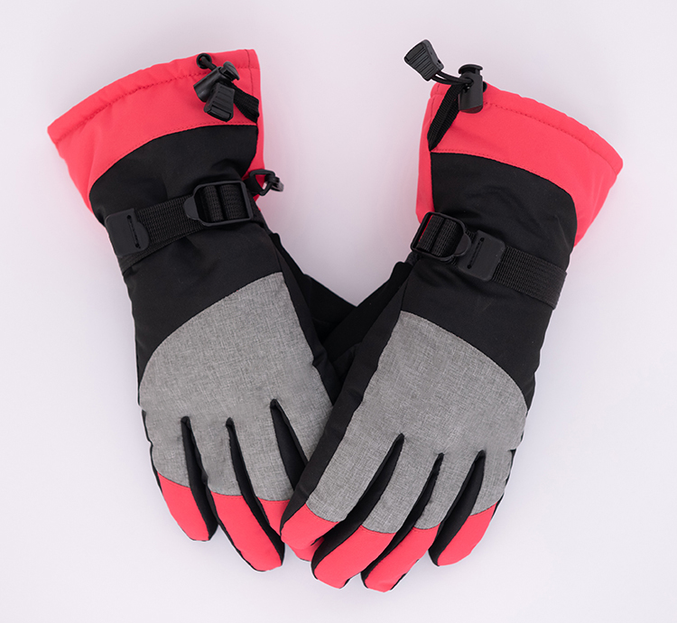 Keep warm waterproof&windproof long cuff ski gloves