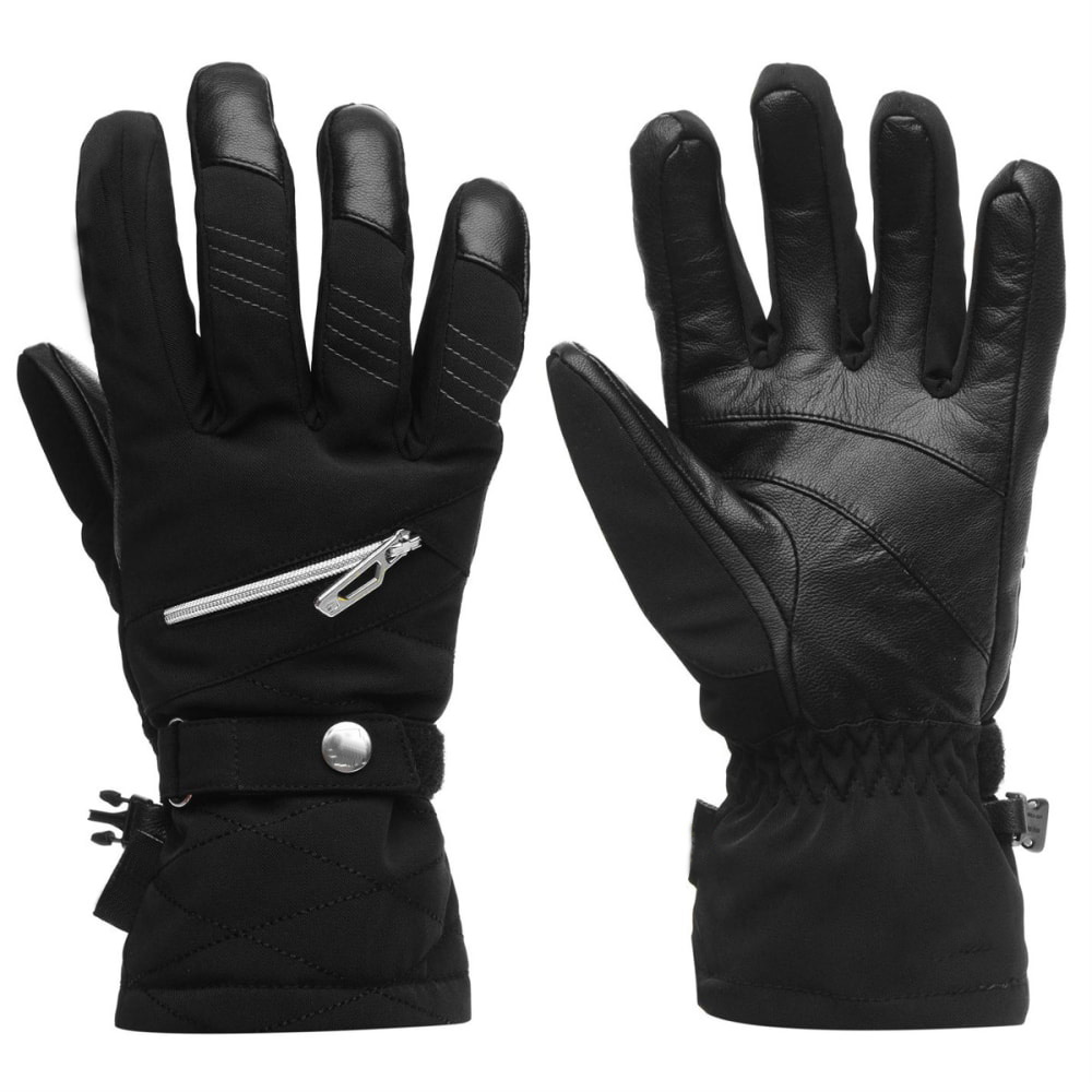 High quality cowskin leather palm waterproof shell durable ski gloves
