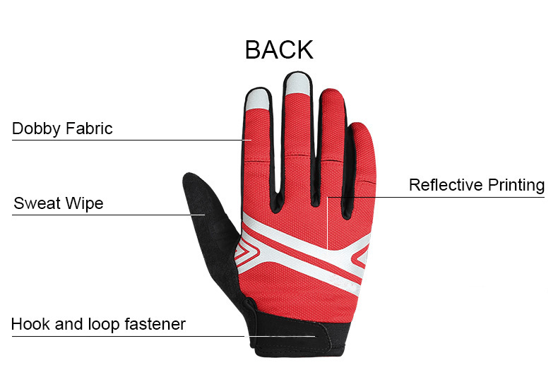 Hot sale touchscreen padding protective gel anti-slip flexible bicycle gloves