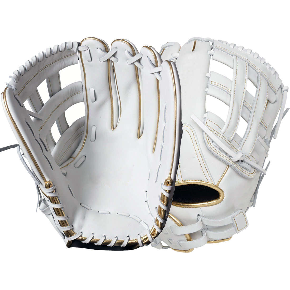 13' white glod full kip leather H web infield right hand thrower baseball glove
