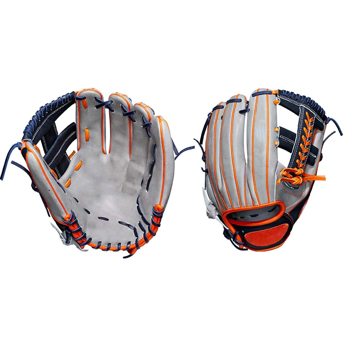 full leather custom made logo cross web right hand throw baseball gloves