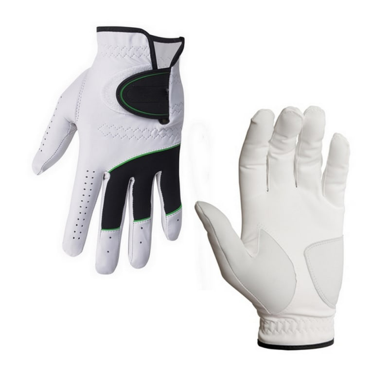 sheep leather custom made white&black soft golf gloves