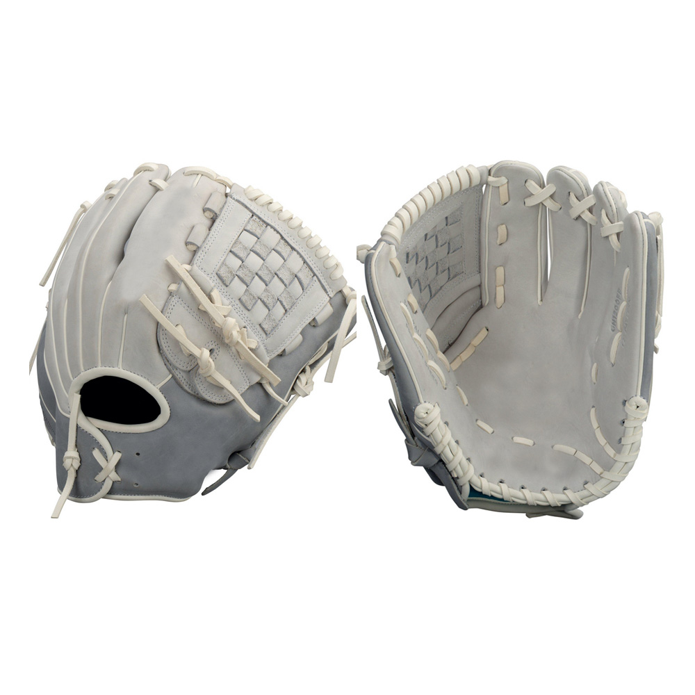 Fastpitch 12 inch infield gloves cowhide leather grey baseball gloves