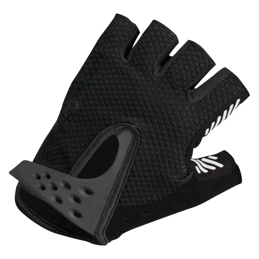 half finger spandex elastic back bike gloves strenghthen pad airholes breathable bicycle gloves