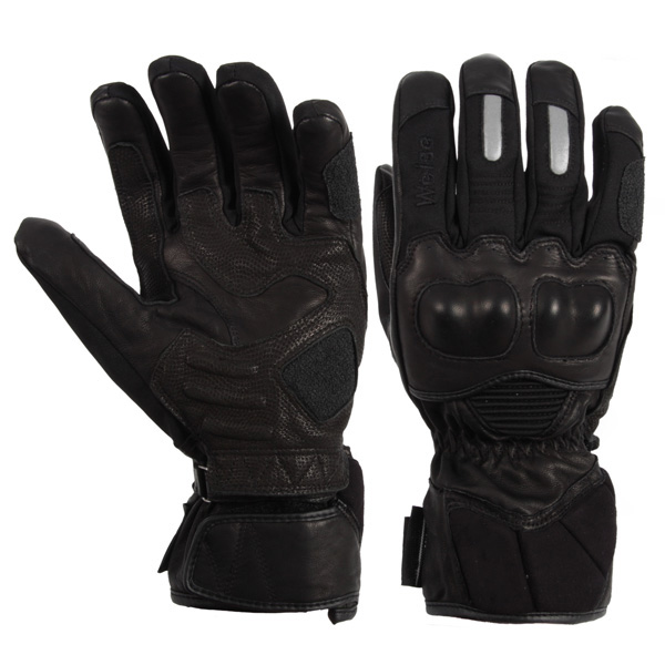 hot sale motorbike gloves TPR knuckle protect genuine leather anti-shock motorcycle gloves