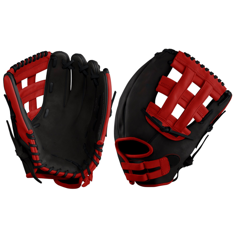 custom design 13 inch infield right hand throw H web superskin leather softball  gloves