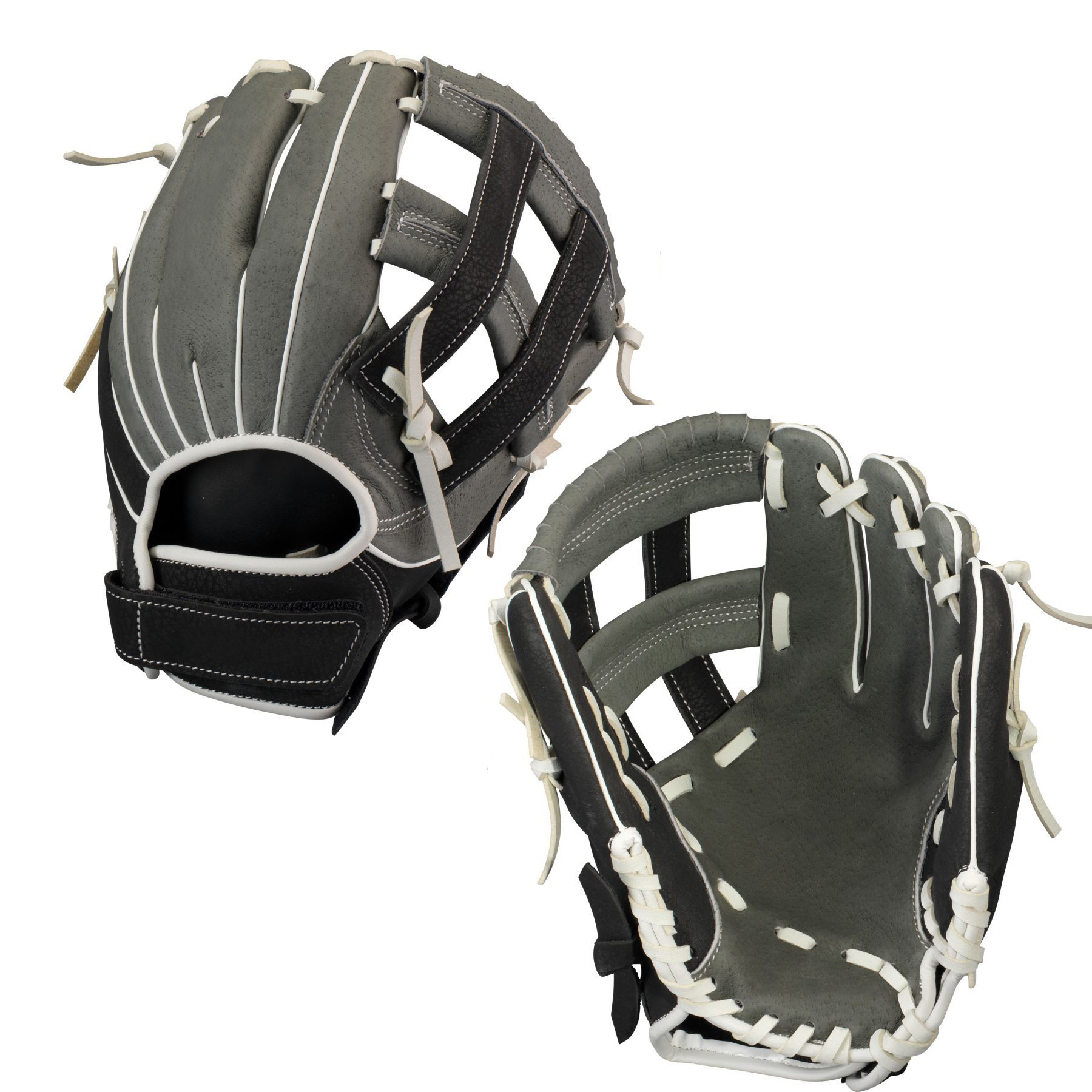 custom logo 12.5  inch  right hand throw H web kip leather  infield  baseball gloves