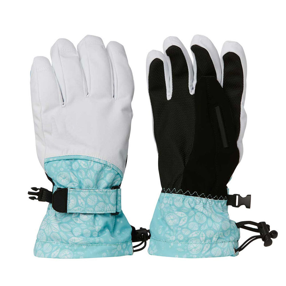 High Quality Waterproof Fashion Design Ski Gloves Women PU leather Ski Gloves