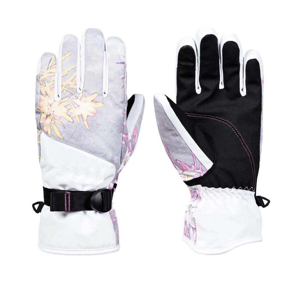 2020 Fashion Design Waterproof Ski Gloves for Women PU leather Ski Gloves