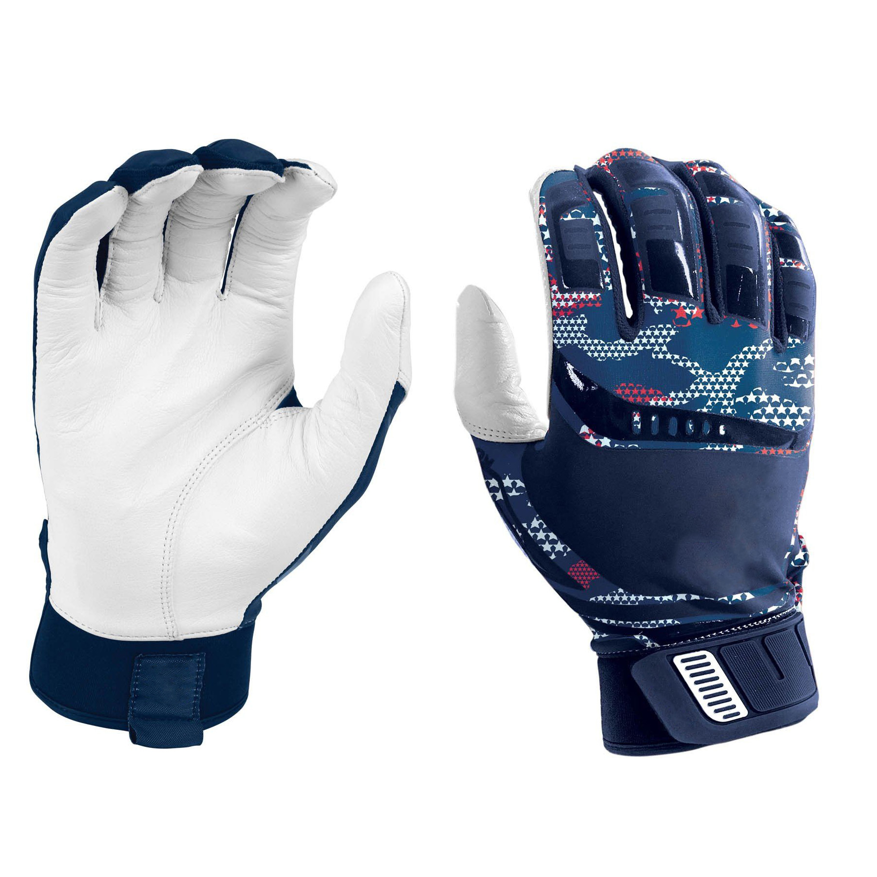 custom top quality cabretta leather durable soft elastic breathable adult men batting gloves