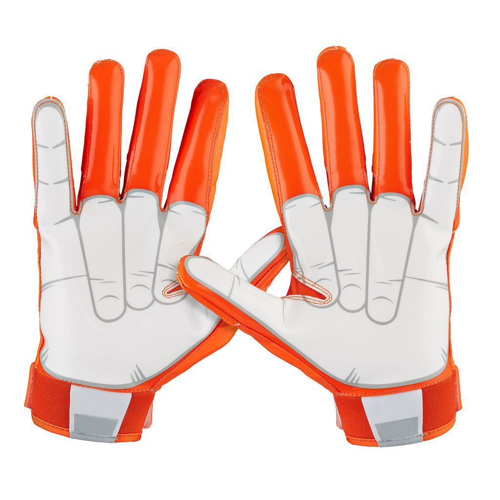 custom design high grip cheap wholesale breathable adult men American football gloves