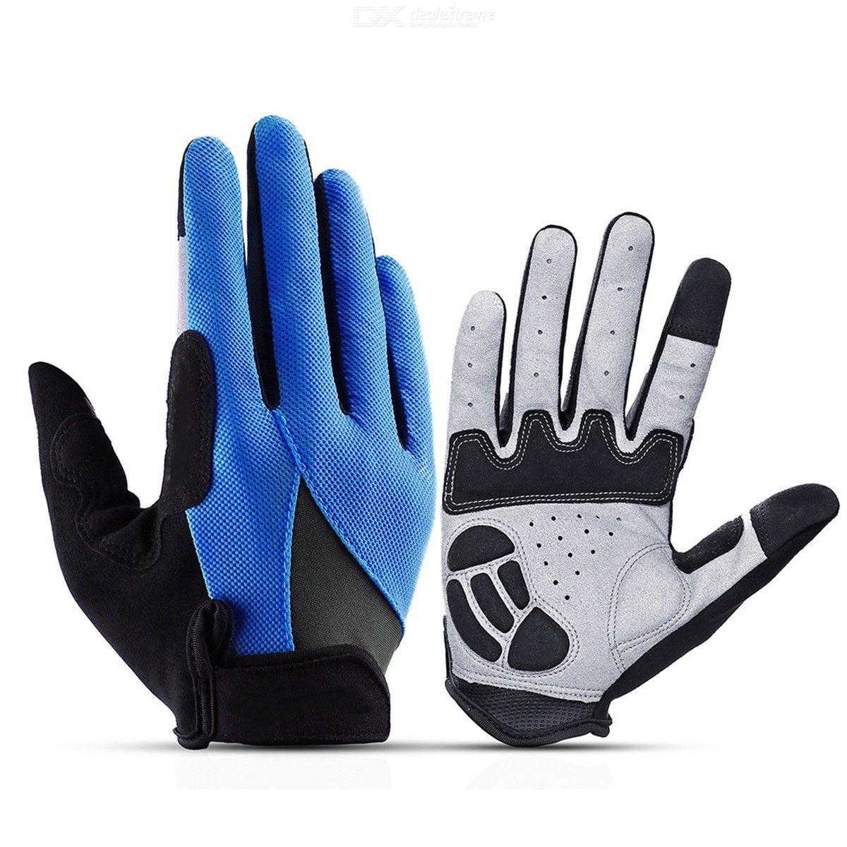 professional custom logo elastic flexible full finger bike gloves