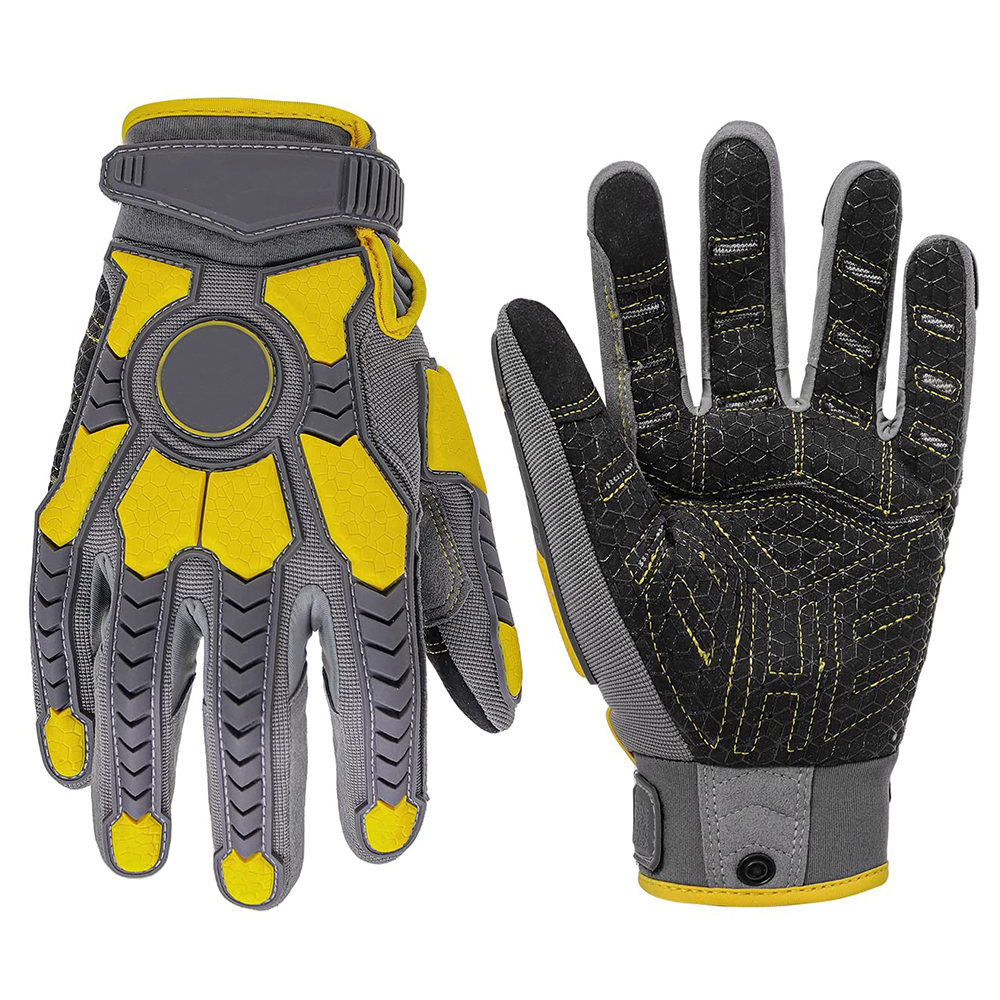 OEM High Visible Bright Color Wear Resistant Super Fiber Silicon Anti Slip Palm Comfortable Labor Wo