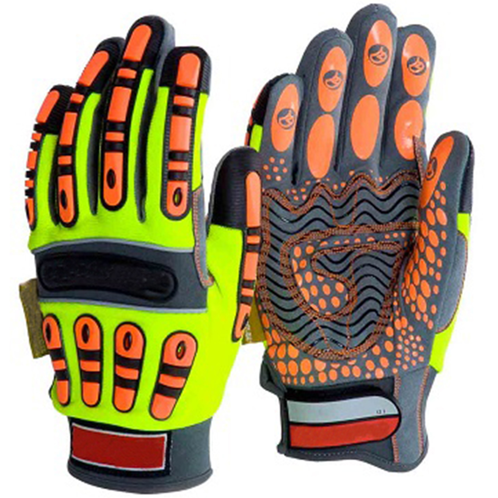 Custom Cut Resistant Level 5 Work Safety Protection Micro Fiber Palm Coated TPR Anti-Impact Non-slip