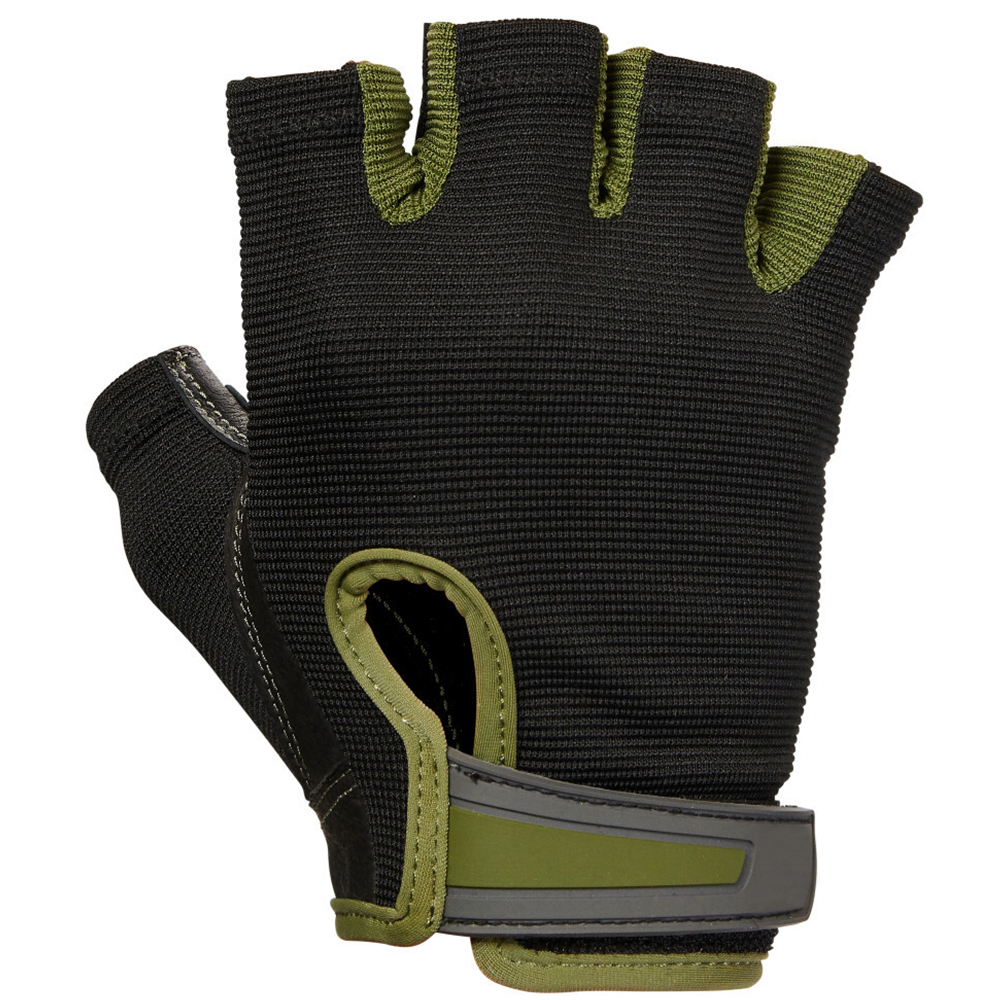 Professional Factory Wholesale Training Short Fingers Body Building Black and Green Gym Hands Protec