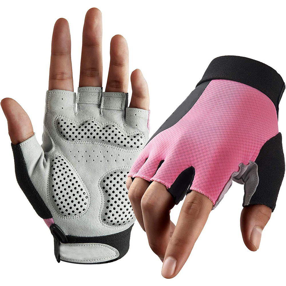 Silicon Non-slip Palm Athletic Women's GYM Workout Body Building Gloves Comfortable  Durable  B