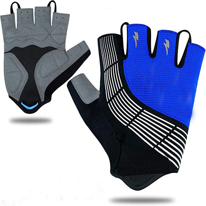 Factory High Quality Short Finger Gel Padded Silicone Anti Skid Shock Absorption Breathable Riding B
