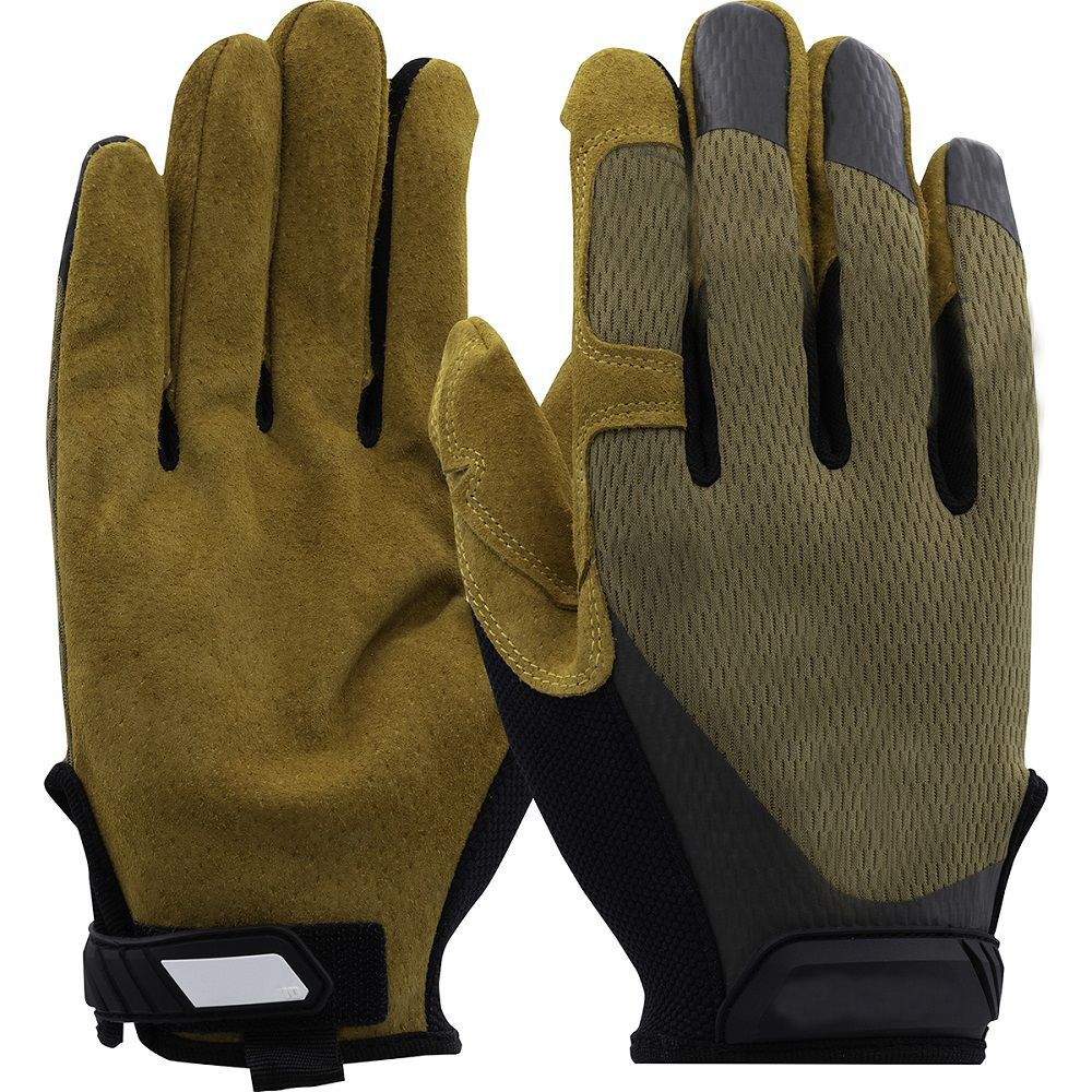 Customize LOGO High Visible Super Fiber Cut Resistance Work Construction Padded Industrial Anti-slip