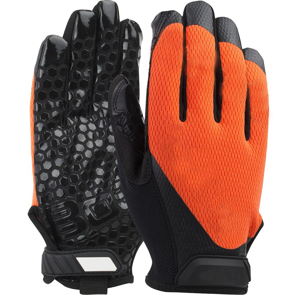 Custom Cut Resistance High Visible Breathable Spandex Synthetic Leather Industrial Durable Anti-slip