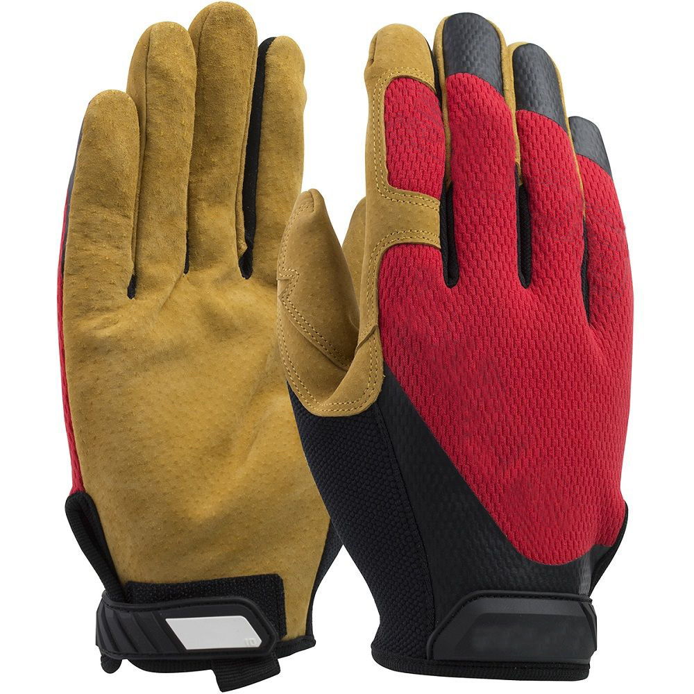 Customized Cut Resistance High Visible Breathable Spandex Synthetic Leather Industrial Durable Anti-